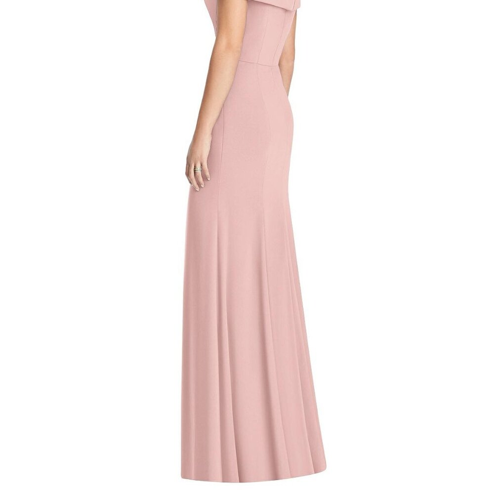 Dessy 3030....Cuffed Off-the-Shoulder Trumpet Gown....Rose...Size 16 - Picture 4 of 6